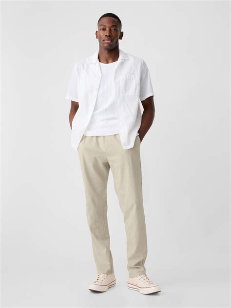 Easy Linen Blend Pants Gap Factory