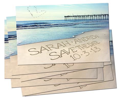 Save the Date Beach wedding cards with envelopes by fancythisphoto