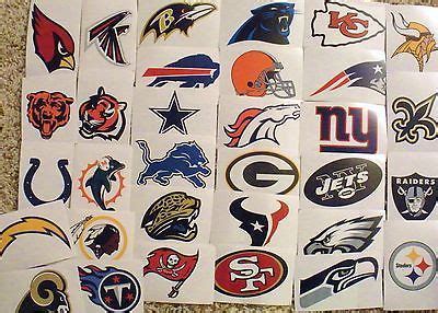 Complete 32 NFL Team Logo Stickers Set | #517837663