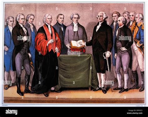 The Inauguration of George Washington, 1789, Lithograph, Currier Stock ...