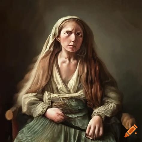 Peasant Woman With Long Hair In Medieval Attire On Craiyon