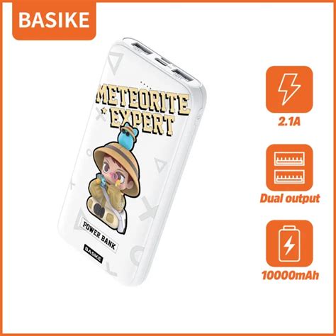 BASIKE Powerbank 10000mAh Fast Charge With LED True Capacity Fast Dual