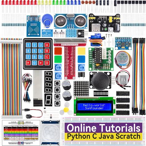 Sunfounder Ultimate Starter Kit Compatible With Arduino Uno Ide Scratch