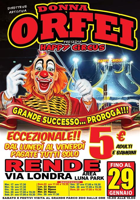 L Happy Circus Donna Orfei Proroga A Rende Cs