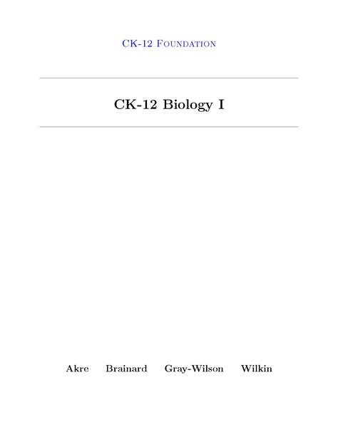 Ck 12 Biology I Douglas Wilkin Free Download Borrow And Streaming Internet Archive