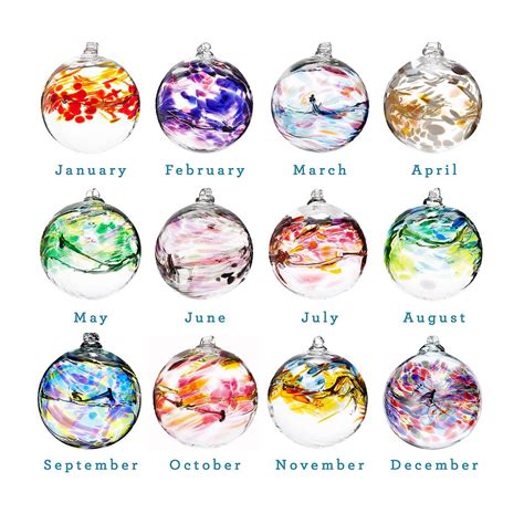 Glass Birthstone Globes Love These~ Hand Blown Glass Crystal Orb Glass Floats