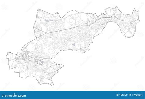 Vista Satelital Del Mapa De Los Distritos De Londres Y Las Calles De