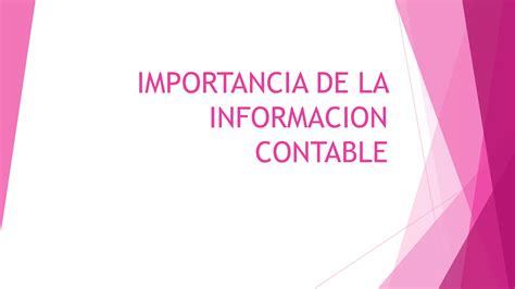 Importancia De La Informacion Contable Ppt