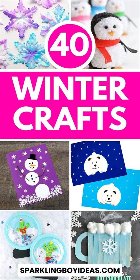 40 Fun Preschool Winter Crafts To Try Winter Crafts Winter Holiday Crafts Preschool Craft