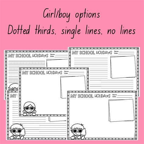 School Holiday Recount Template Freebie — Teachie Tings