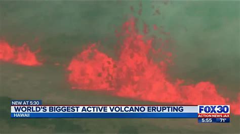 World's biggest active volcano erupting