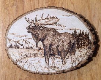 Wood Burned Moose Wood Burning Art Wood Burning Wood Burn Designs