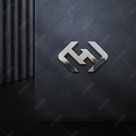 Black Company Logo Mockup On Grey Wall Template Download On Pngtree