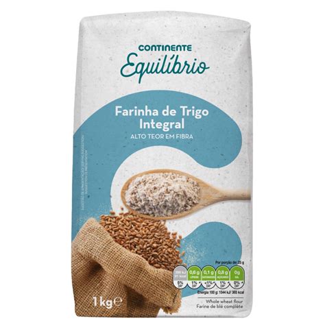 Farinha de Trigo Integral Continente Equilíbrio emb 1 kg