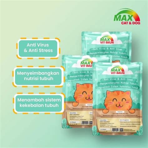 Jual Max Vitamin Imun Kucing Anti Virus Anti Stres Penguat Imun Penguat