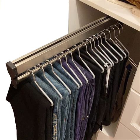 Closet Clothes Hanger Rail,Pull-out Closet Rod 30-60cm,Wardrobe Clothing Rail,Closet Organizer ...