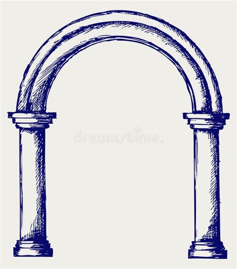 arch sketch stock vector illustration  construction