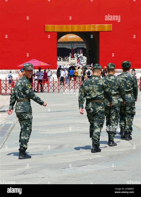 Soldiers of the Chinese Army in Beijing, 2019. With 2.3 million active ...