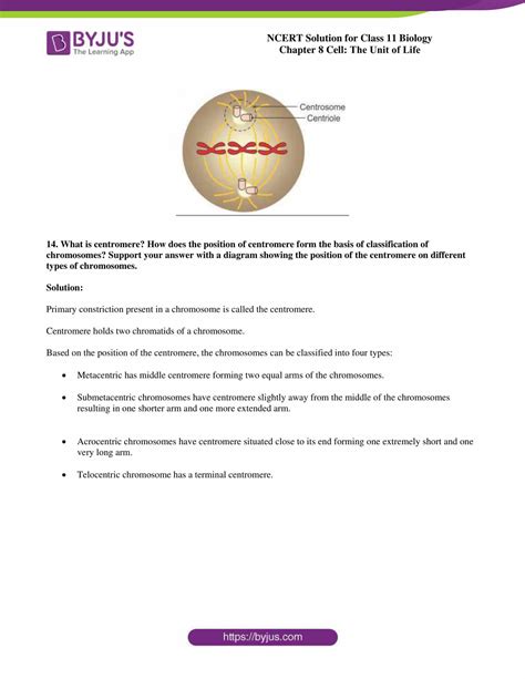 Ncert Solutions Class Biology Chapter Cell The Unit Of Life