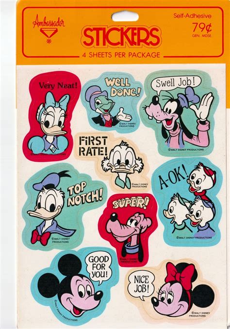 Vintage S S S Hallmark Classic Mickey Mouse Disney Sticker