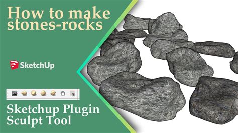 How To Make Stones And Rocks With Sketchup Youtube