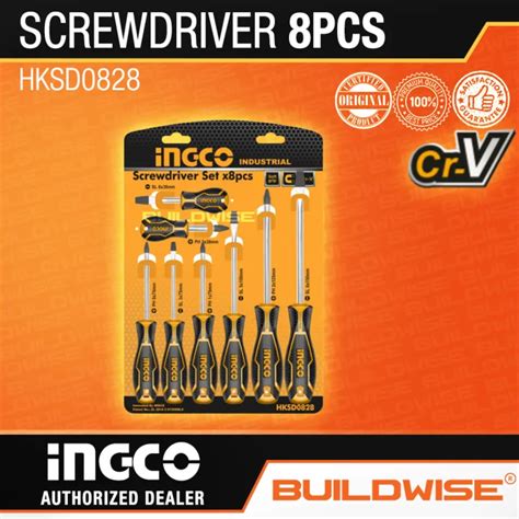 Ingco Screwdriver 8 Pcs Set HKSD0828 BUILDWISE Lazada PH