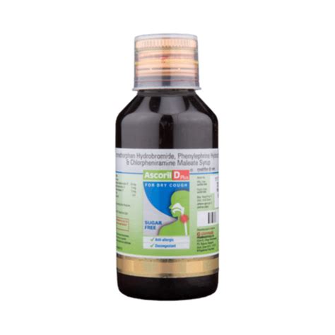 Ascoril D Plus Syrup Sugar Free At Rs 118 Bottle In Kolkata ID