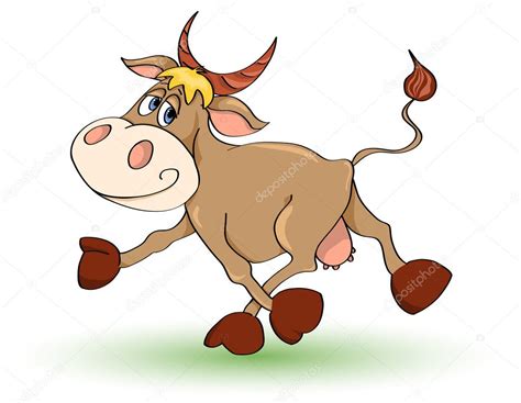 Cartoon mad cow. — Stock Vector © Amalga #3711833