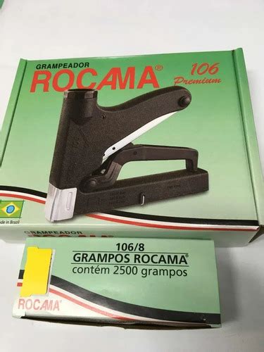 Grampeador Premiun E Caixa De Grampo Rocama 106 Original Parcelamento