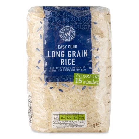 Easy Cook Long Grain Rice 1kg Worldwide Foods ALDI IE