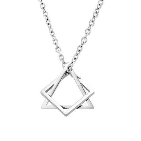 Fashion Frill Silver Chain For Men Geometric Stainless Steel Silver