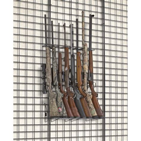 2 8 Rifle Wall Display Grid Wall SKU 6284 RACK EM RACKS