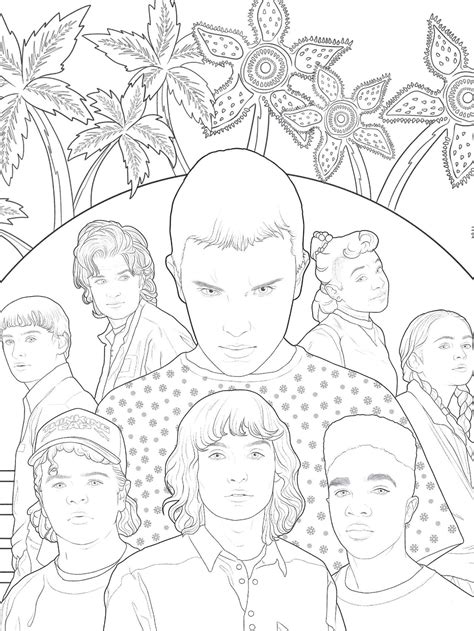 Stranger Things Coloring Pages Coloring Nation