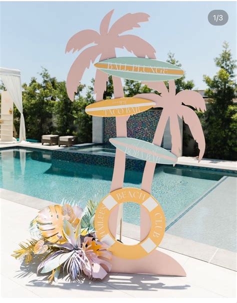 Pin By Joanna Tan On Beach Event Inspo Pool Party Decorations Indoor Beach Party Beach