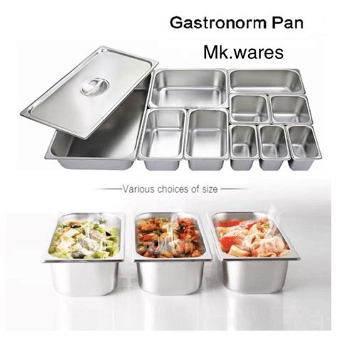 MK Wares Stainless Steel GN Pan Gastronorm Food Tray Restaurants