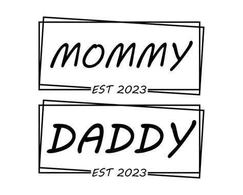 Mommy Est 2023 Svg Daddy Est 2023 Svg Cricut Cut File And Etsy Hong Kong