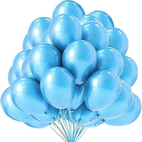 Ensemble De Ballons Bleu 70 Pcs 12 Pouces Ballons En Latex Bleu