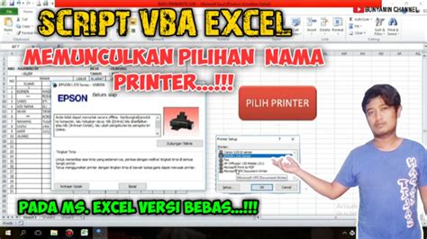 Cara Memunculkan Dialog Pilihan Merk Printer Menggunakan Script Vba