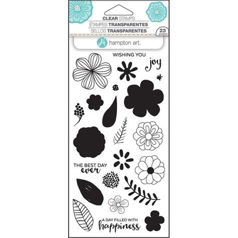 Hampton Art Layer Flower Joy Stamps Hampton Art Clear Acrylic Stamps