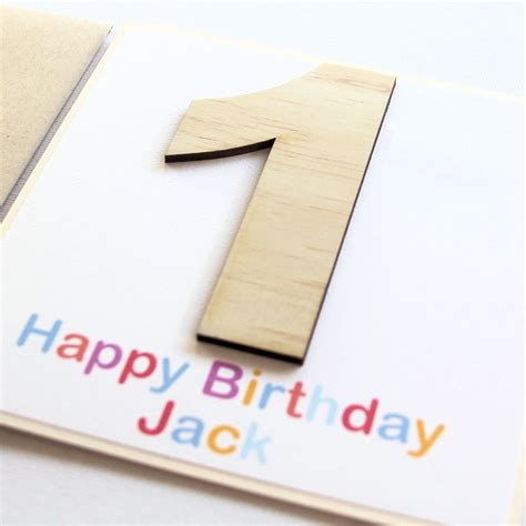 1st Birthday Card. One Birthday Card for Boy or Girl. | the little card ...