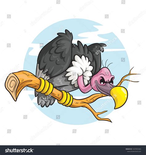 Illustration Cute Cartoon Vulture Stock Vector Royalty Free