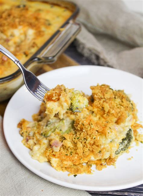 Cheesy Ham Broccoli and Rice Casserole