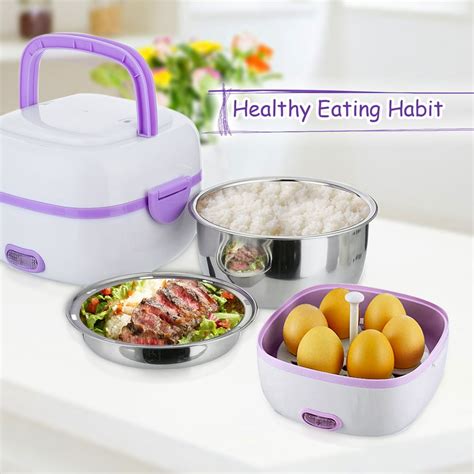 110v 60hz Electric Food Steamerportable Mini 1l Lunch Box Steamer With