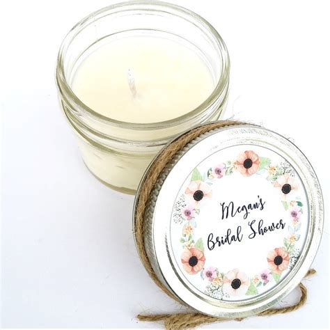 25 Wedding Favor Candles Mason Jar Favors Rustic Favors Etsy