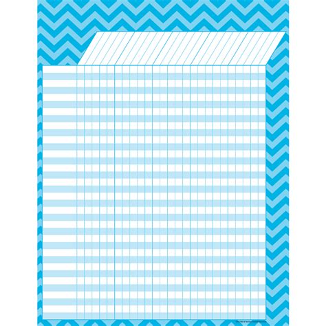 Aqua Chevron Incentive Chart TCR7582 Teacher Created Resources