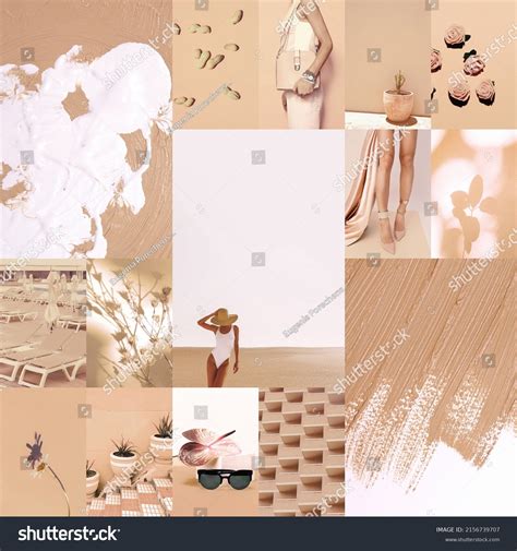 Set Trendy Aesthetic Photo Collages Minimalistic Stock Photo 2156739707 ...