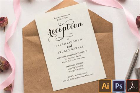 Printable Wedding Reception Invitation Template 519176