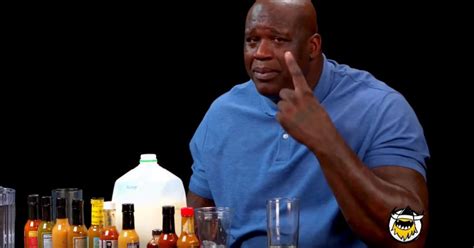 Watch Shaquille Oneal Cry Eating Hot Wings On Hot Ones Blog 89 9