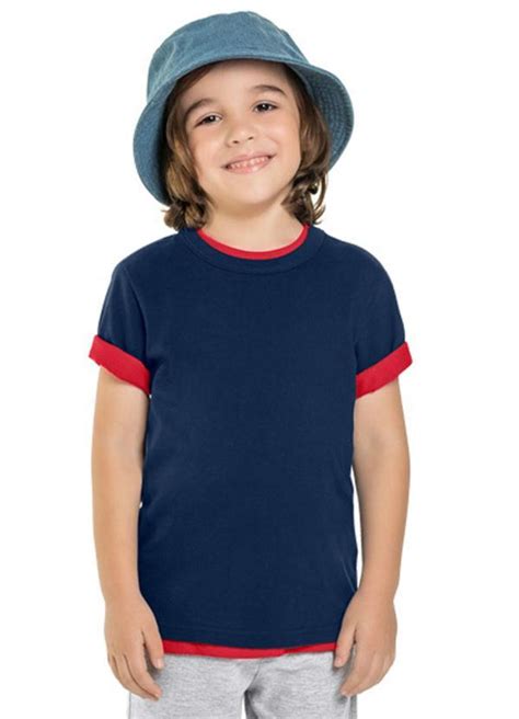 Camiseta Infantil Menino Malha Azul Brandili