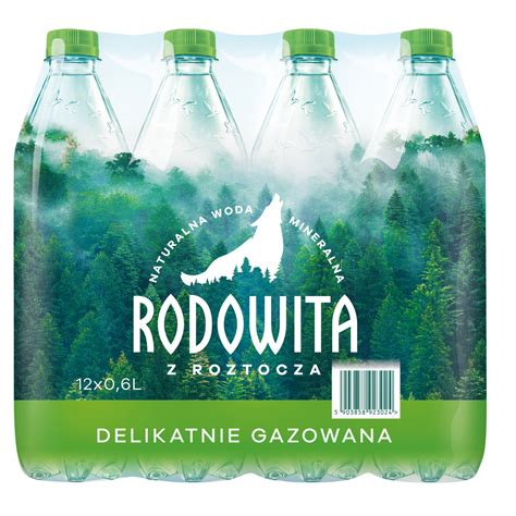 Woda Mineralna RODOWITA Z Roztocza Delikatnie Gazowana 12x 0 6 L